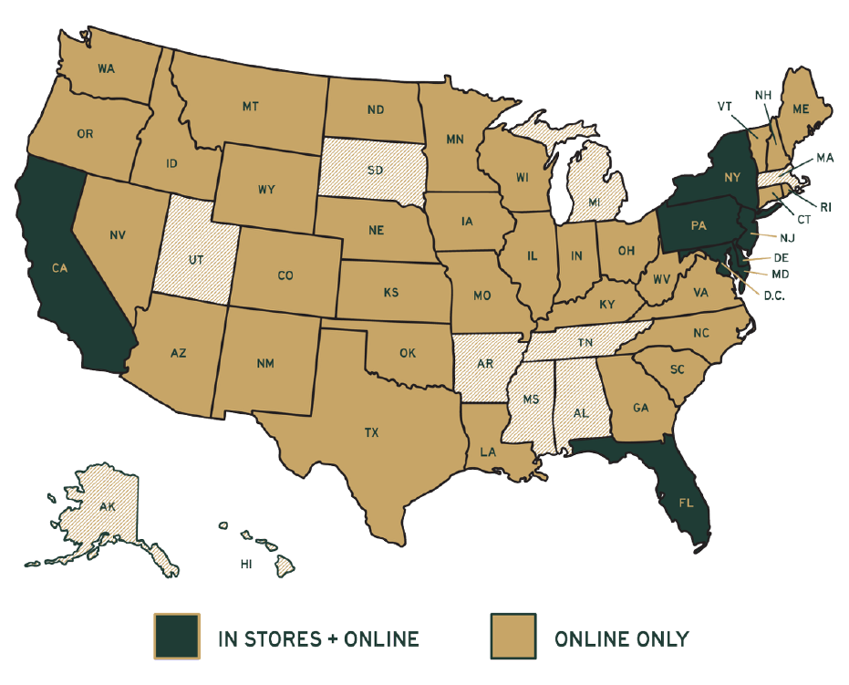 Four Walls - Store Locator Map